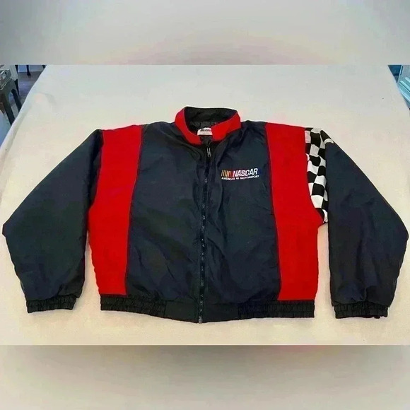 NASCAR Americans number one motorsport jacket, vintage size L in good condition - Picture 1 of 8